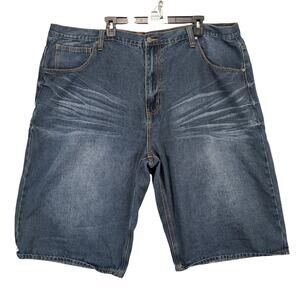 Linea Uomo Jean Shorts Men's 48x15 Baggy Y2K Streetwear Relaxed Straight Fit